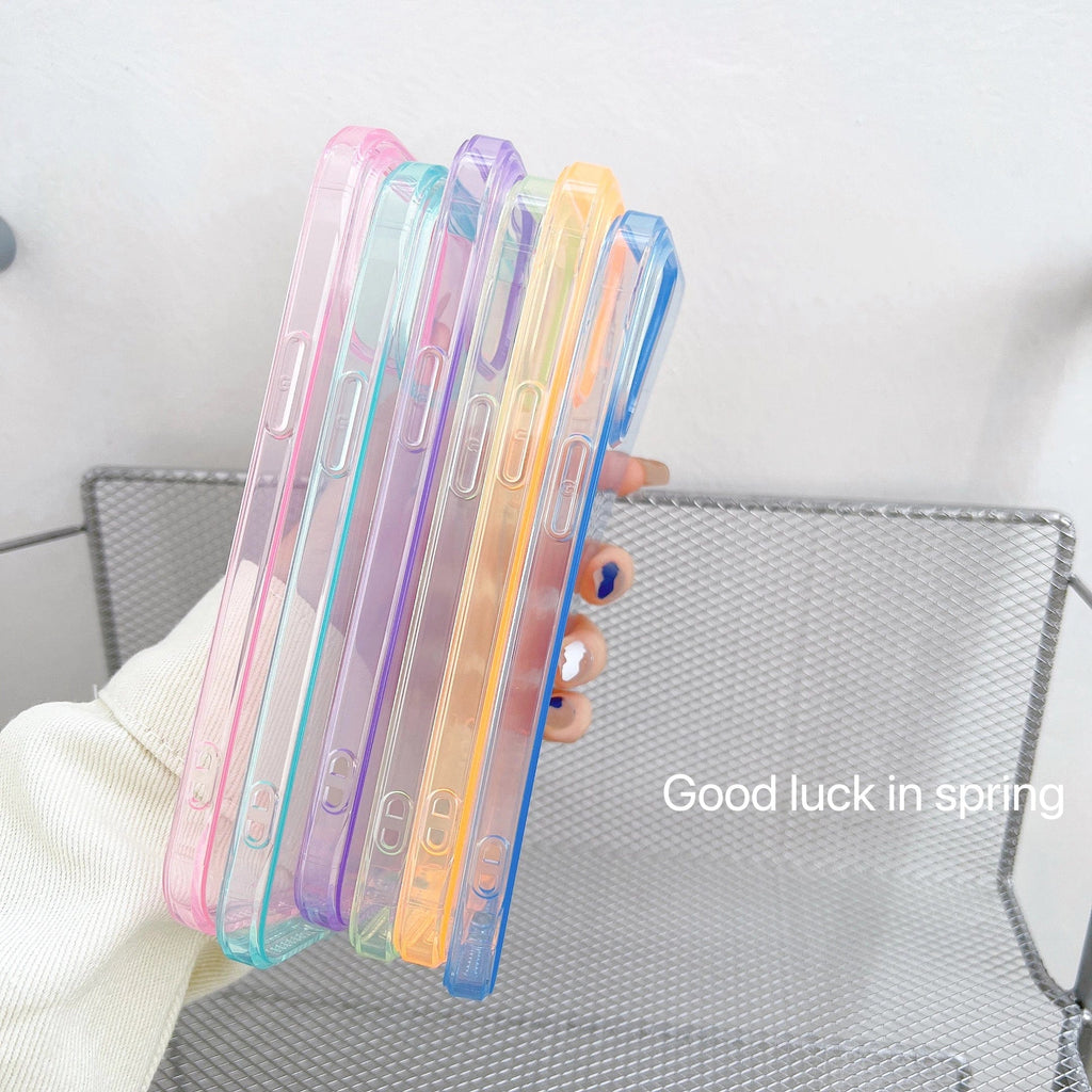Coque iPhone Couleur Bonbon Transparente