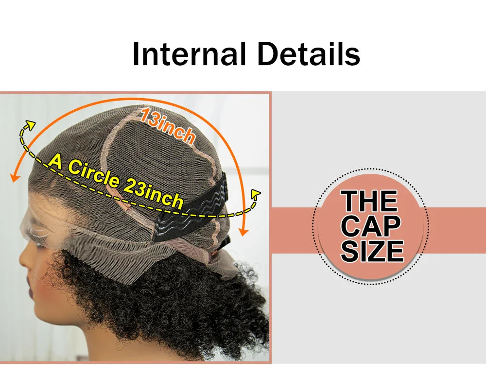 Perruque Afro Kinky Curly Tresses Collées Cornrows | Full Lace Transparente | Baby Hair