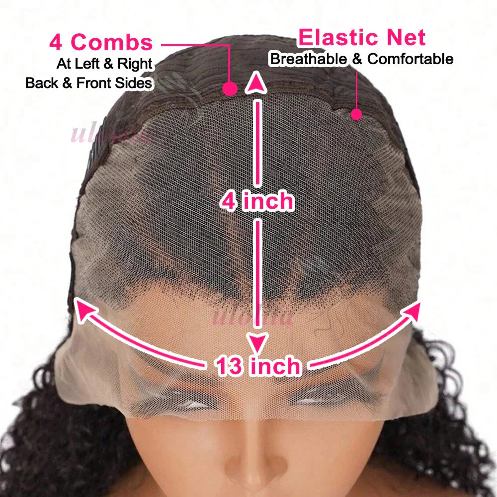 Perruque chignon tressé bouclé | Frontal 13x4 | Cheveux naturels | Remy | Densité 210