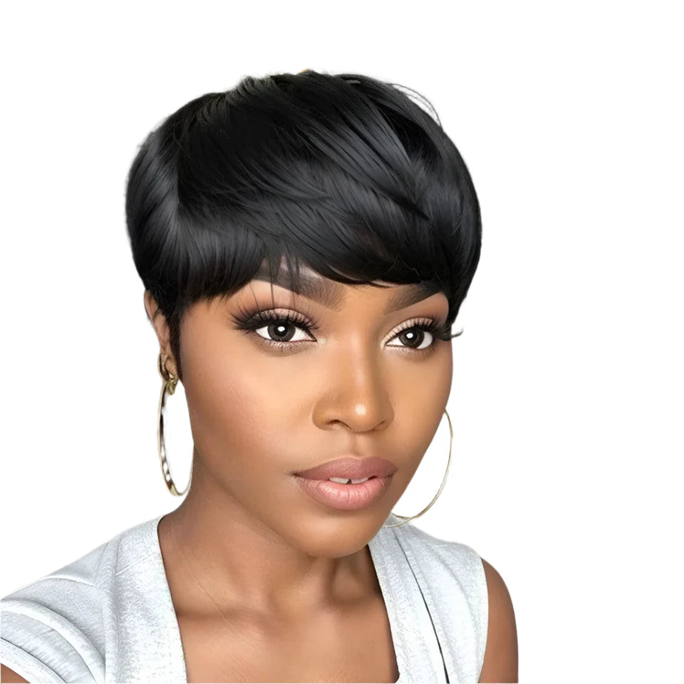 Perruque Lace Front Kinky Straight 13x4 | Sans colle | Cheveux Vierges Brésiliens | Pré-épilée avec Baby Hair