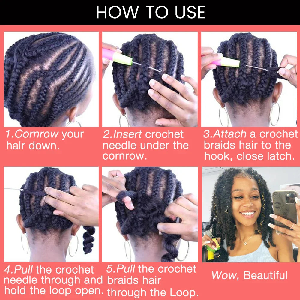 Cheveux à tresser Marley Twist 18" | Tresses au crochet | Extensions de cheveux crépus Afro Twist | Couleurs Ombré | 30 mèches/paquet