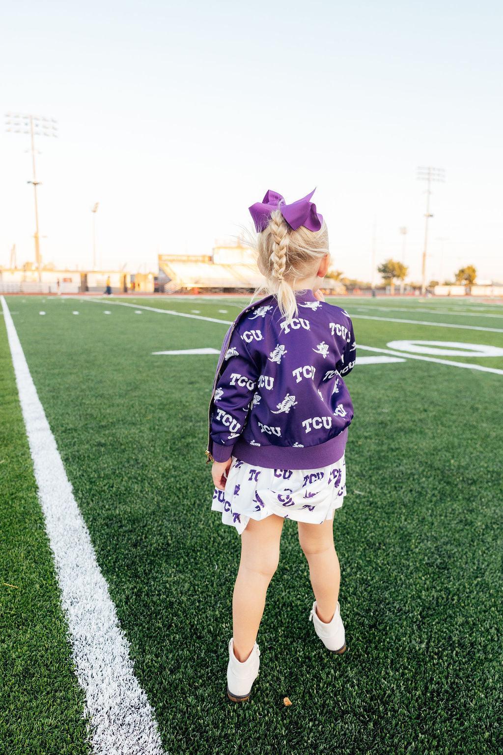 Veste en satin TCU Purple Frog