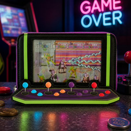 TMNT 40th Anniversary Vintage Arcade Zip-Around Wallet