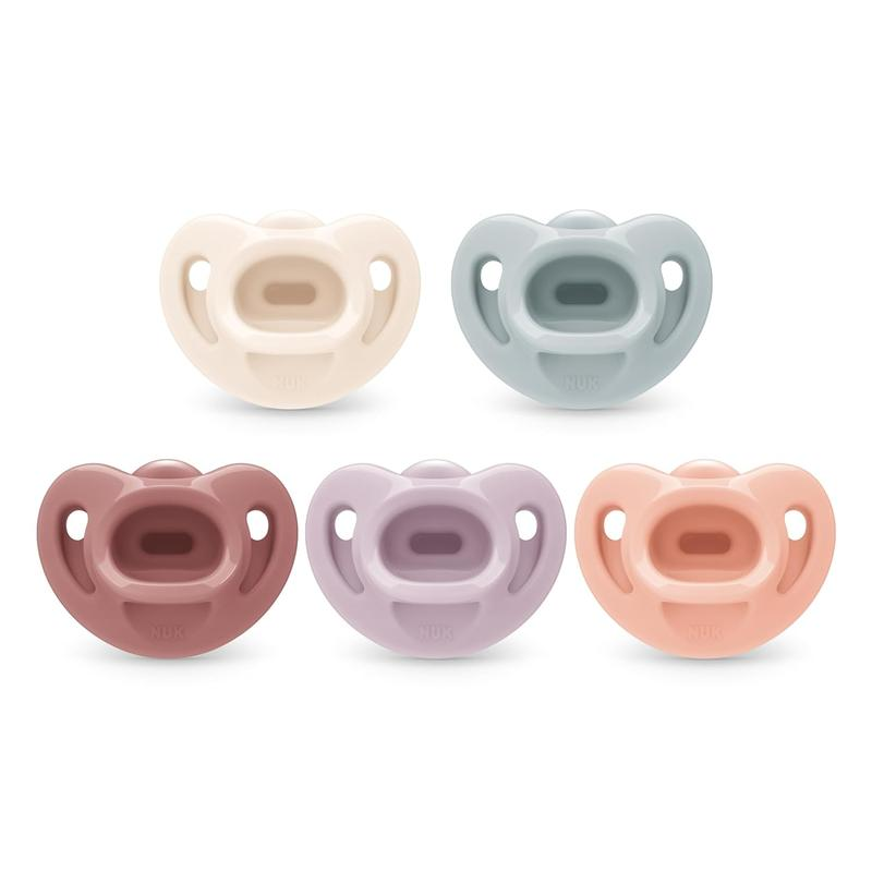 Timeless Comfy Pacifier | 100% Silicone, One-Piece Design | Bpa-Free, Gentle on Baby’s Skin | 5-Pack, for 0-6M