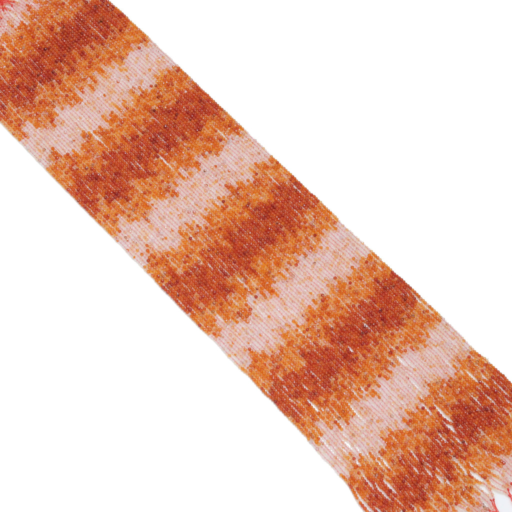 2mm Round Faceted Orange Agate Beads, Sku#U1902