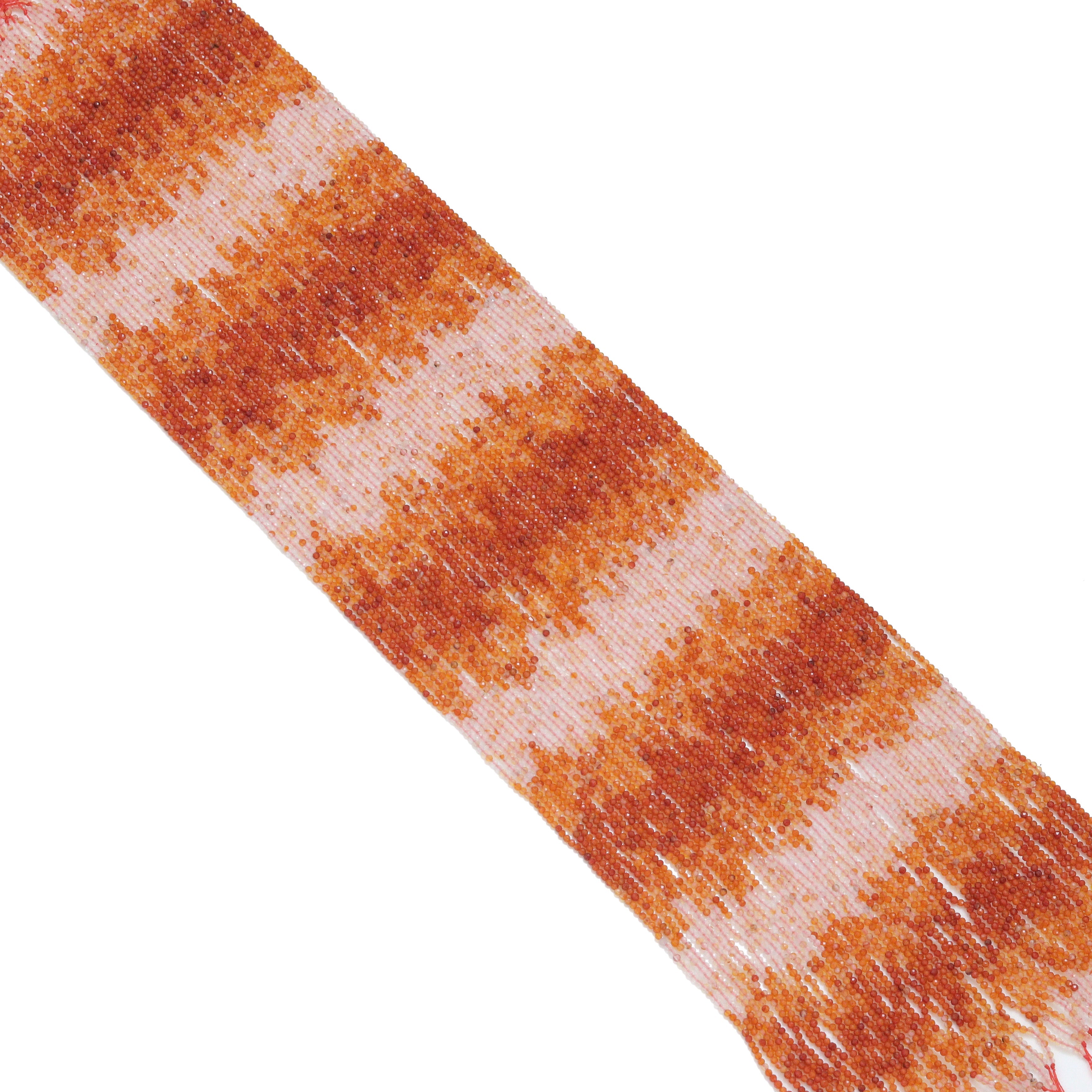 2mm Round Faceted Orange Agate Beads, Sku#U1902