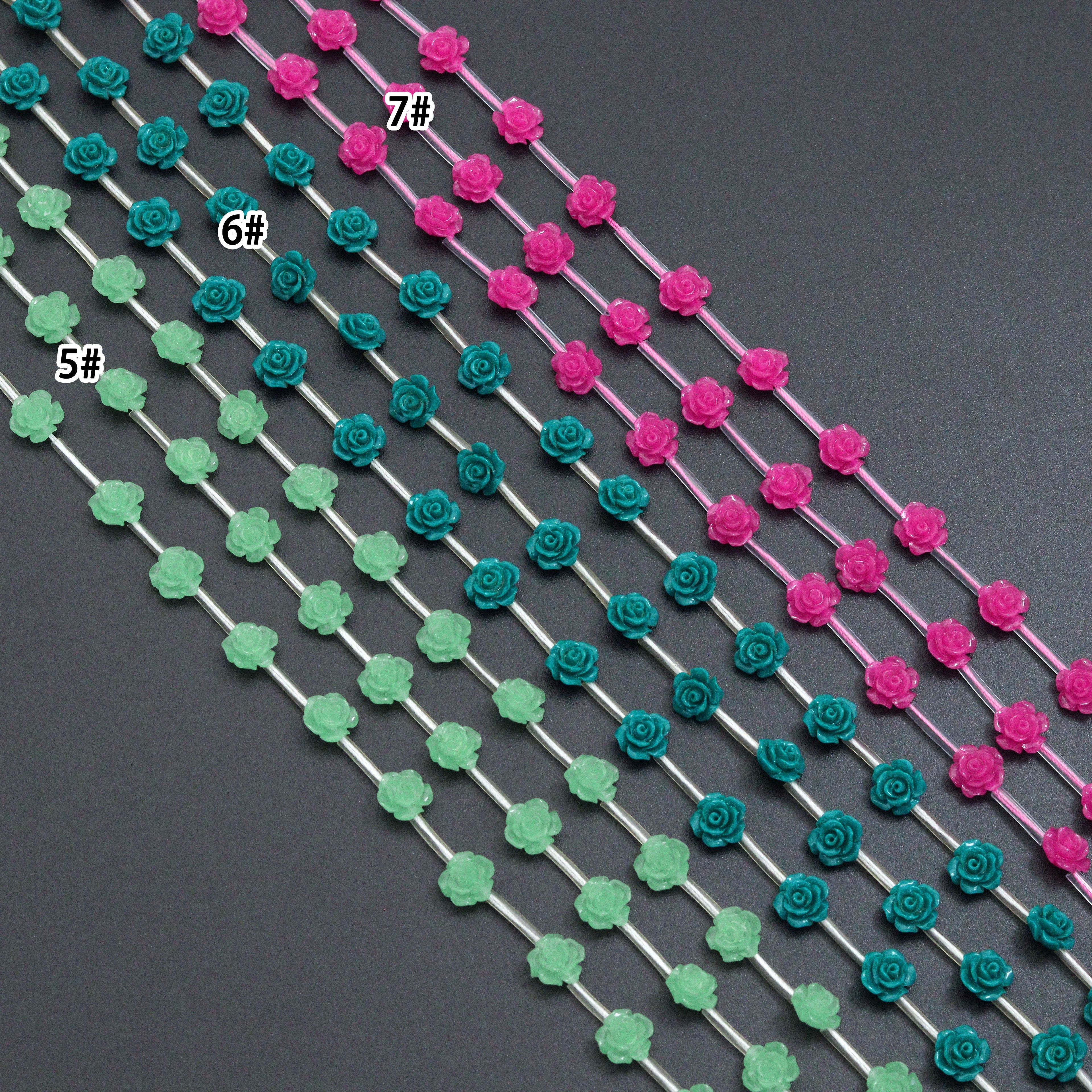 12mm Rose Flower Beads, Sku#U2125