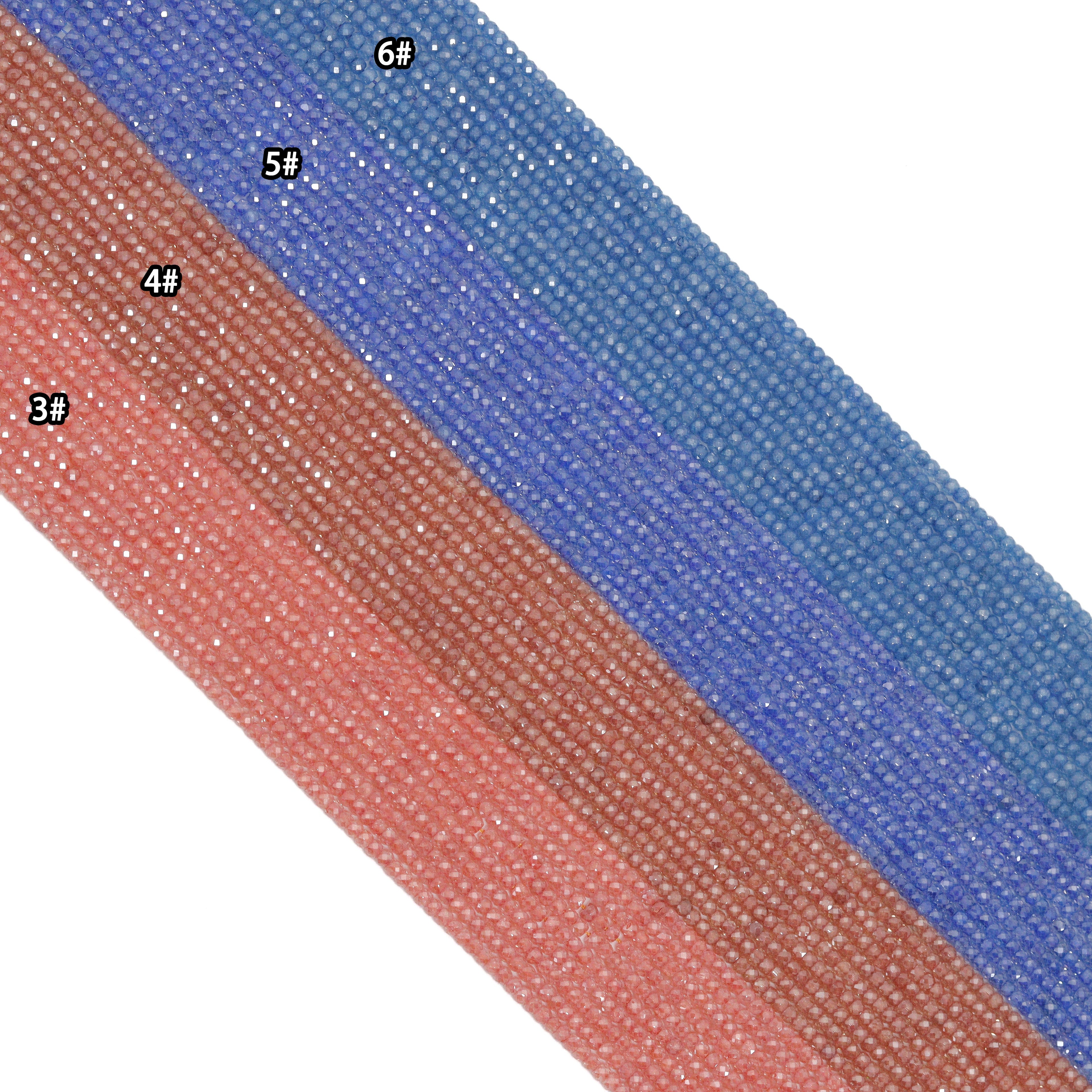 2x3mm CZ Faceted Rondelle Beads,Sku#U2130