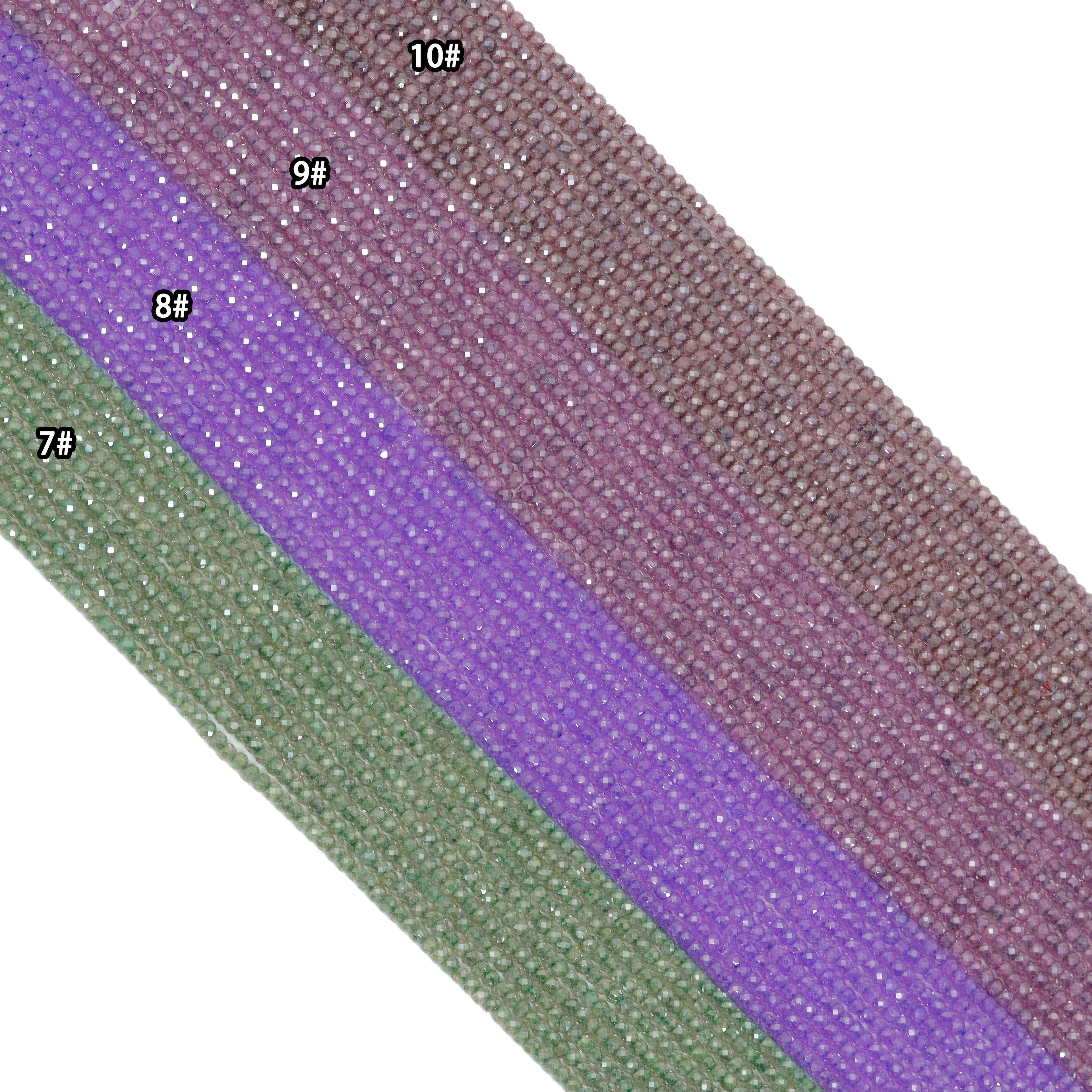 2x3mm CZ Faceted Rondelle Beads,Sku#U2130