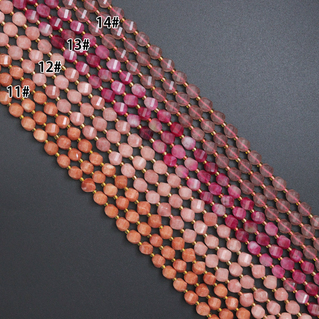6x8mm Twisted Jade Bedas, Sku#U2242-1