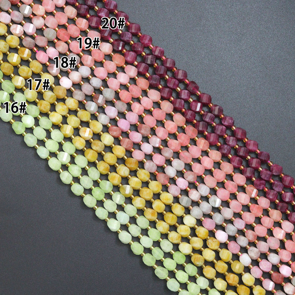 6x8mm Twisted Jade Bedas, Sku#U2242-1