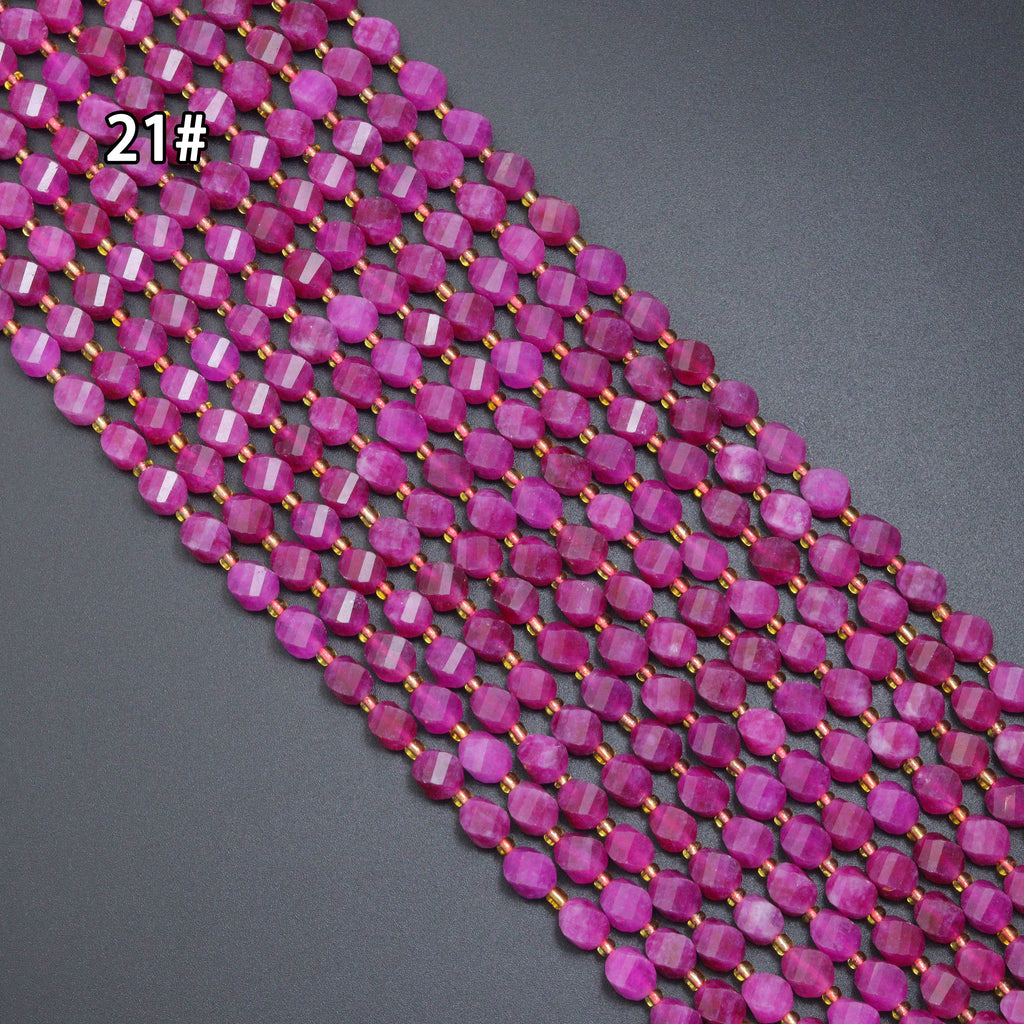 6x8mm Twisted Jade Bedas, Sku#U2242-1