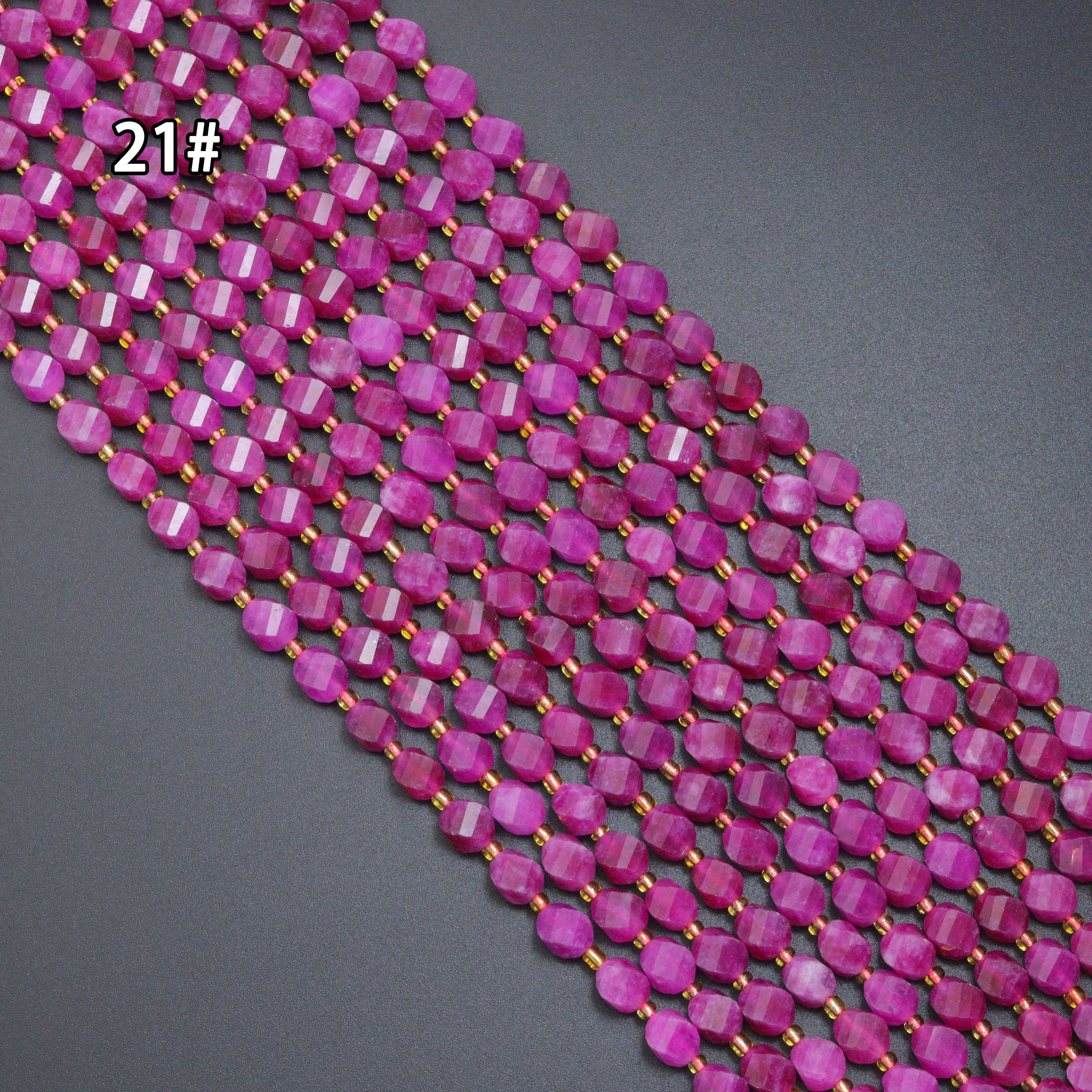 6x8mm Twisted Jade Bedas, Sku#U2242-1