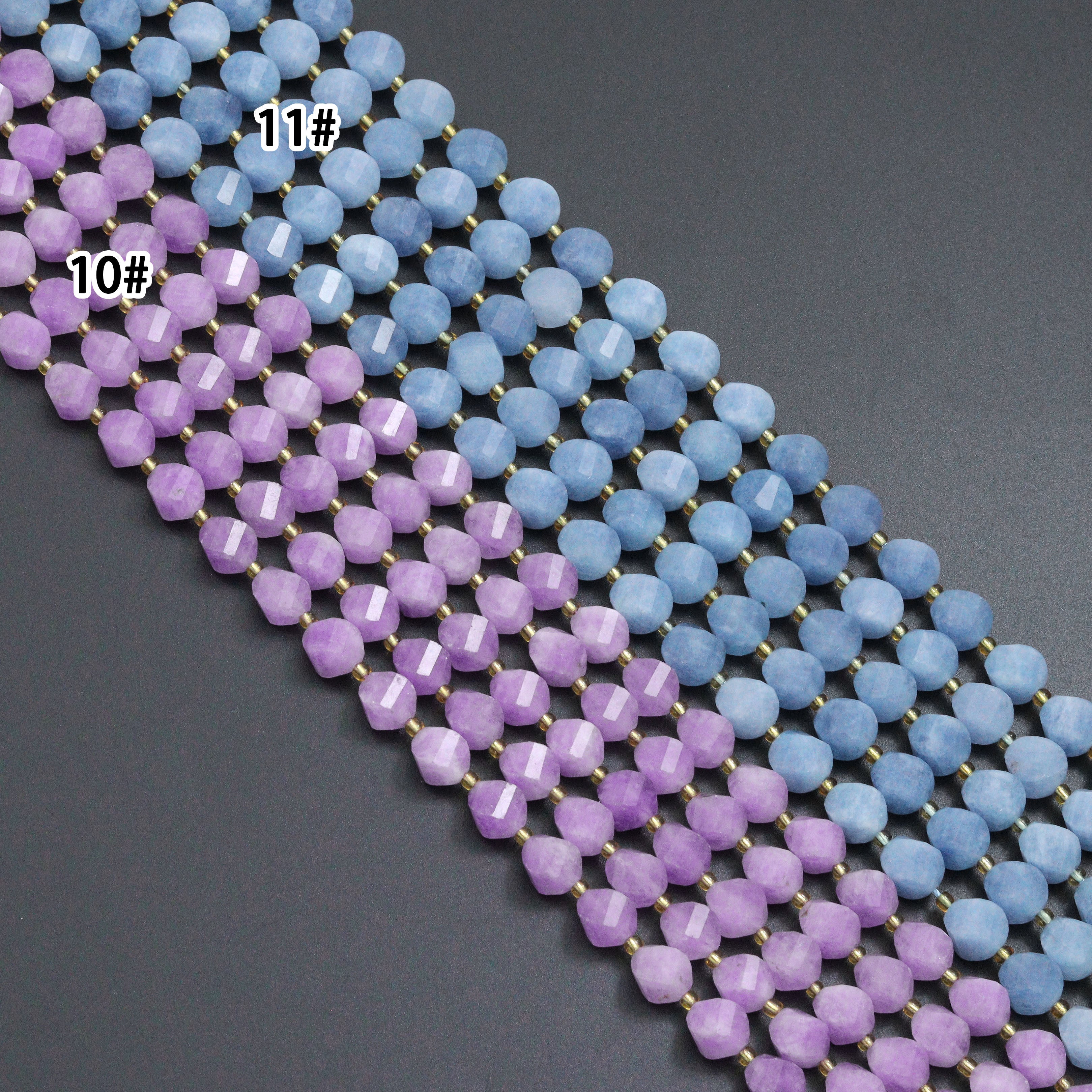 15 color 10mm Twisted Jade Beads, Sku#U2242-2