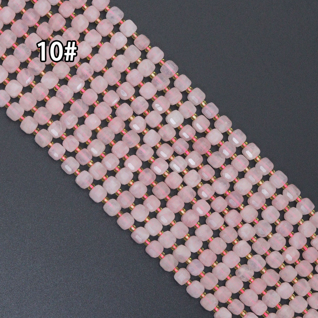 8mm Faceted Cube Jade Beads, Sku#U2246-2