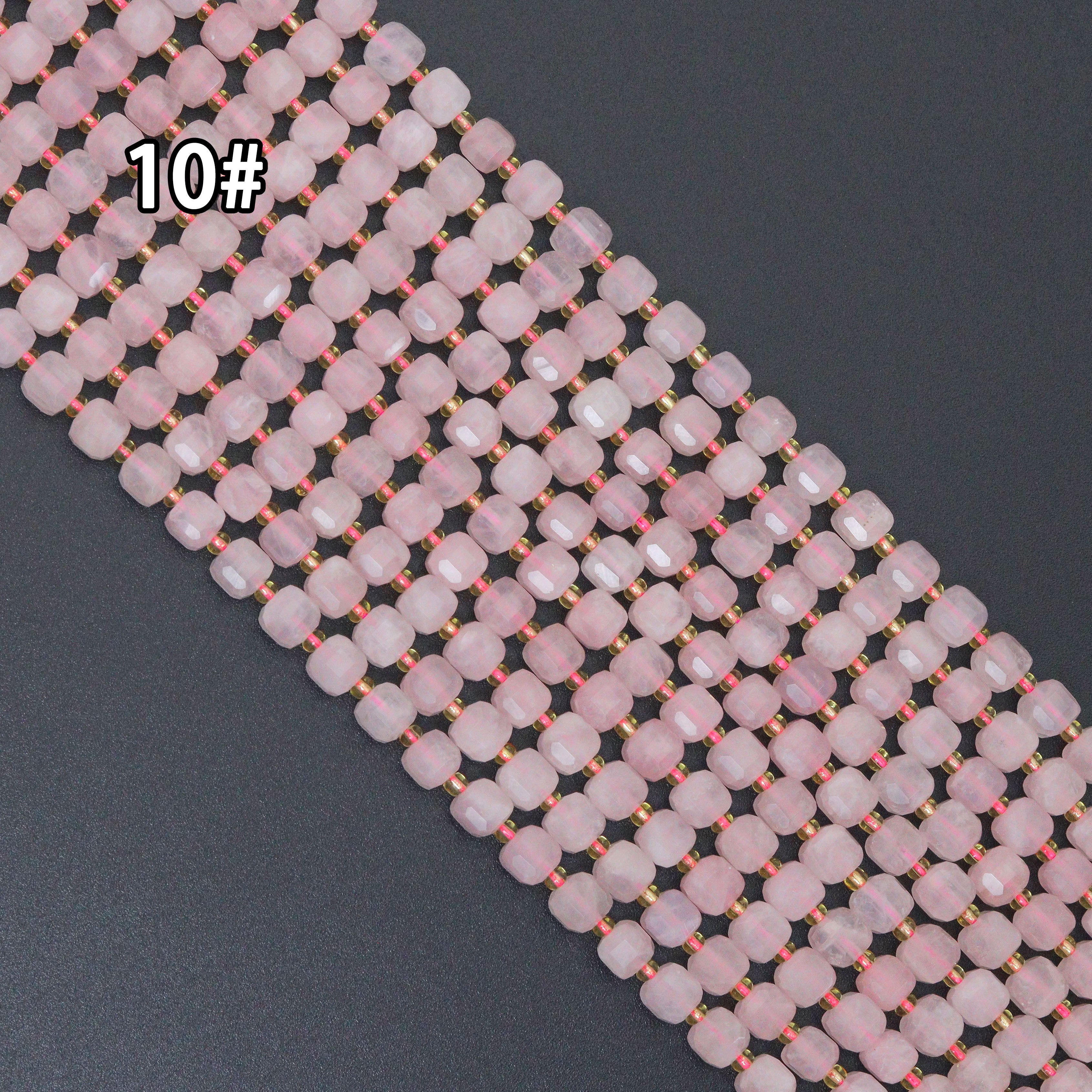 8mm Faceted Cube Jade Beads, Sku#U2246-2