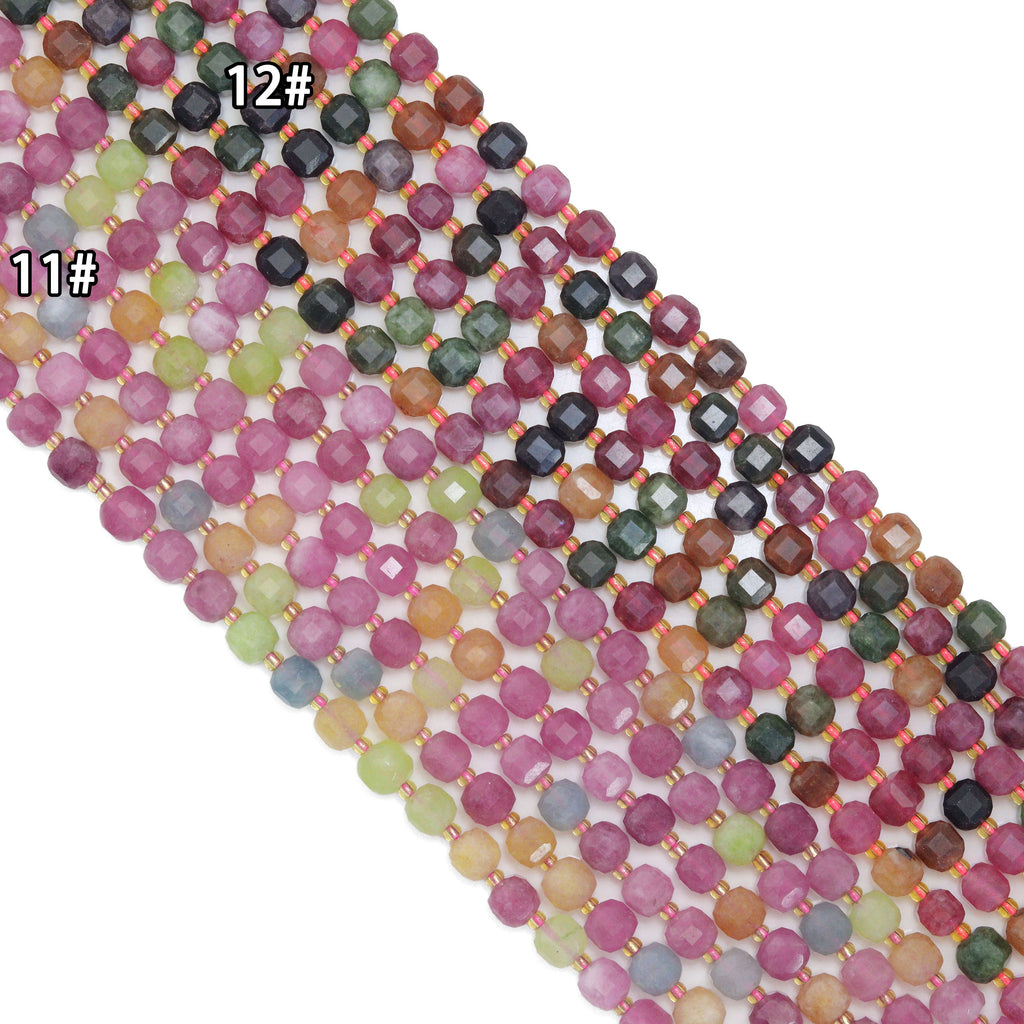 8mm Faceted Cube Jade Beads, Sku#U2246-2