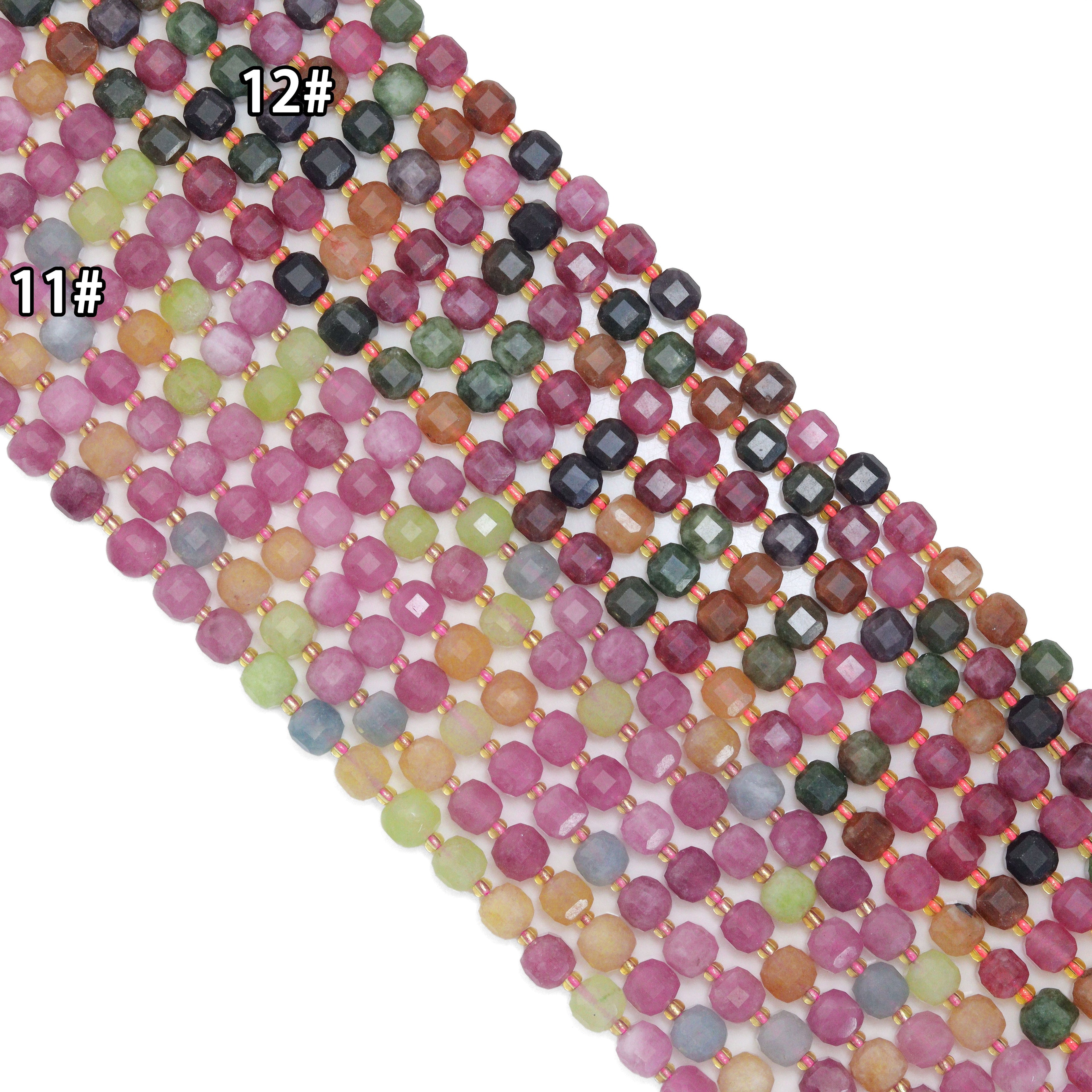 8mm Faceted Cube Jade Beads, Sku#U2246-2
