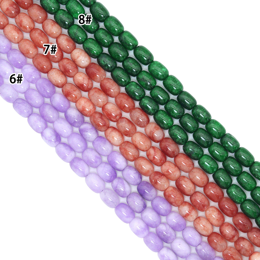 10x14mm Barrel Shape Jade Beads, Sku#U2259