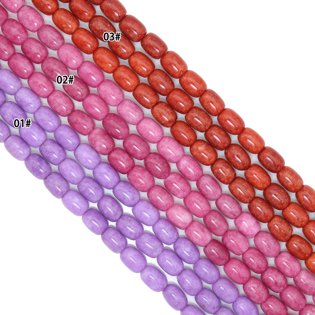 10x14mm Barrel Shape Jade Beads, Sku#U2259