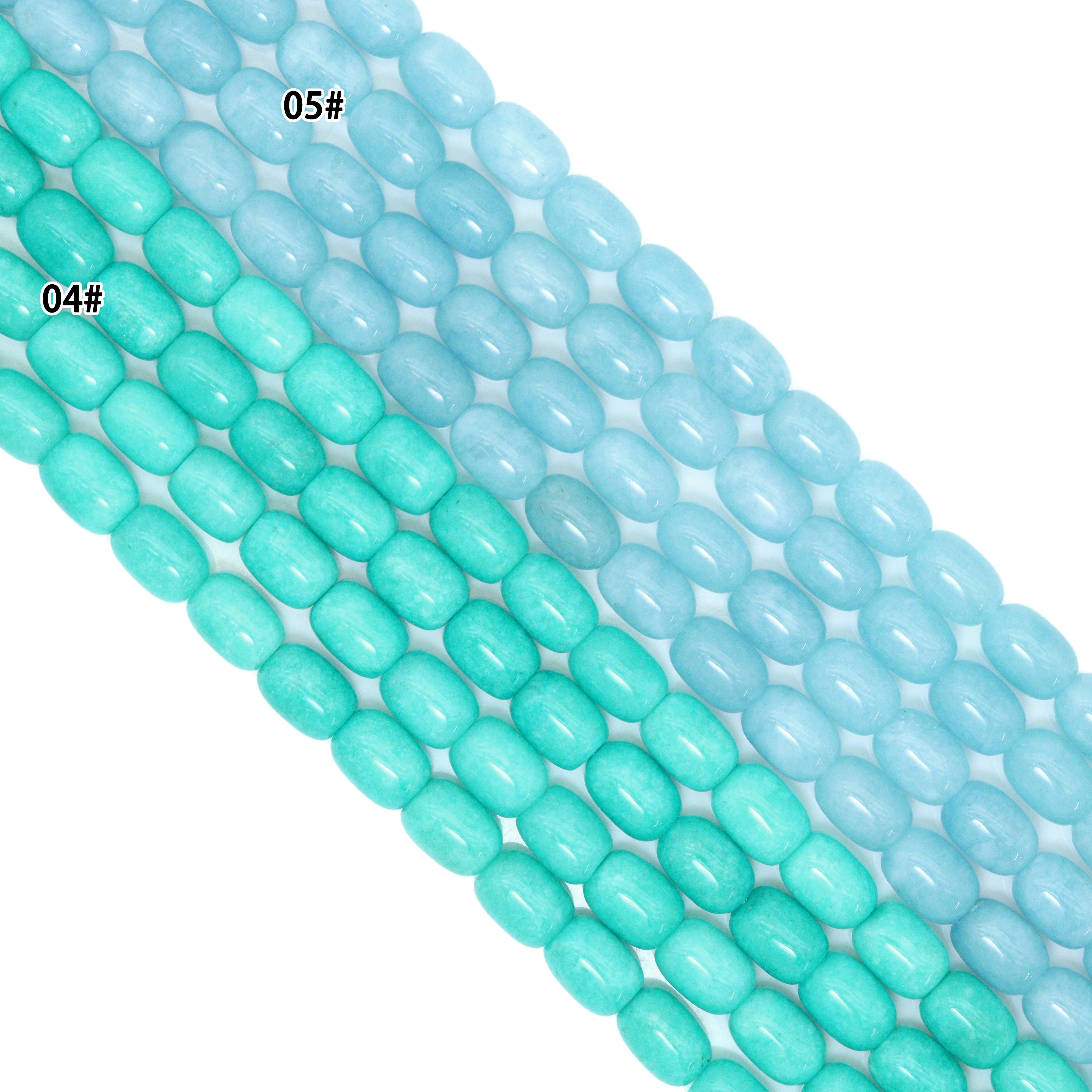10x14mm Barrel Shape Jade Beads, Sku#U2259