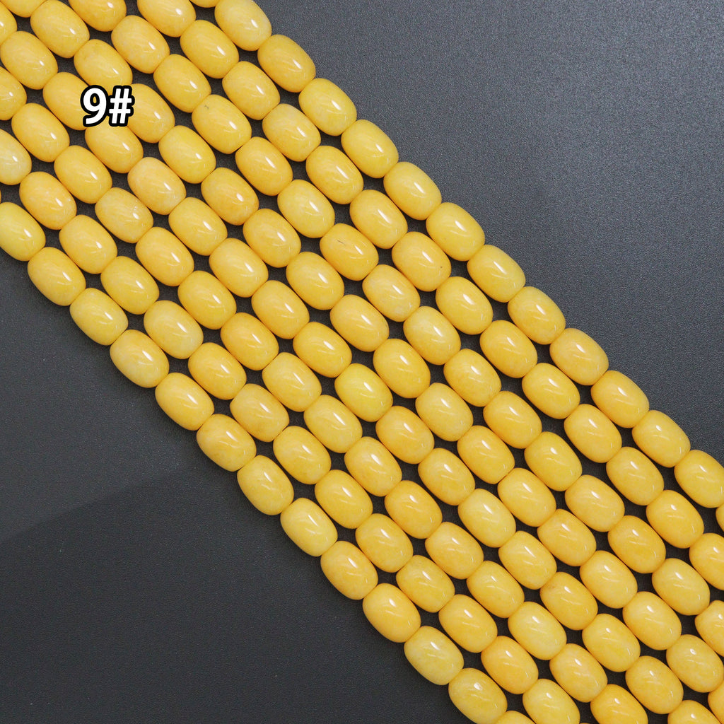 10x14mm Barrel Shape Jade Beads, Sku#U2259