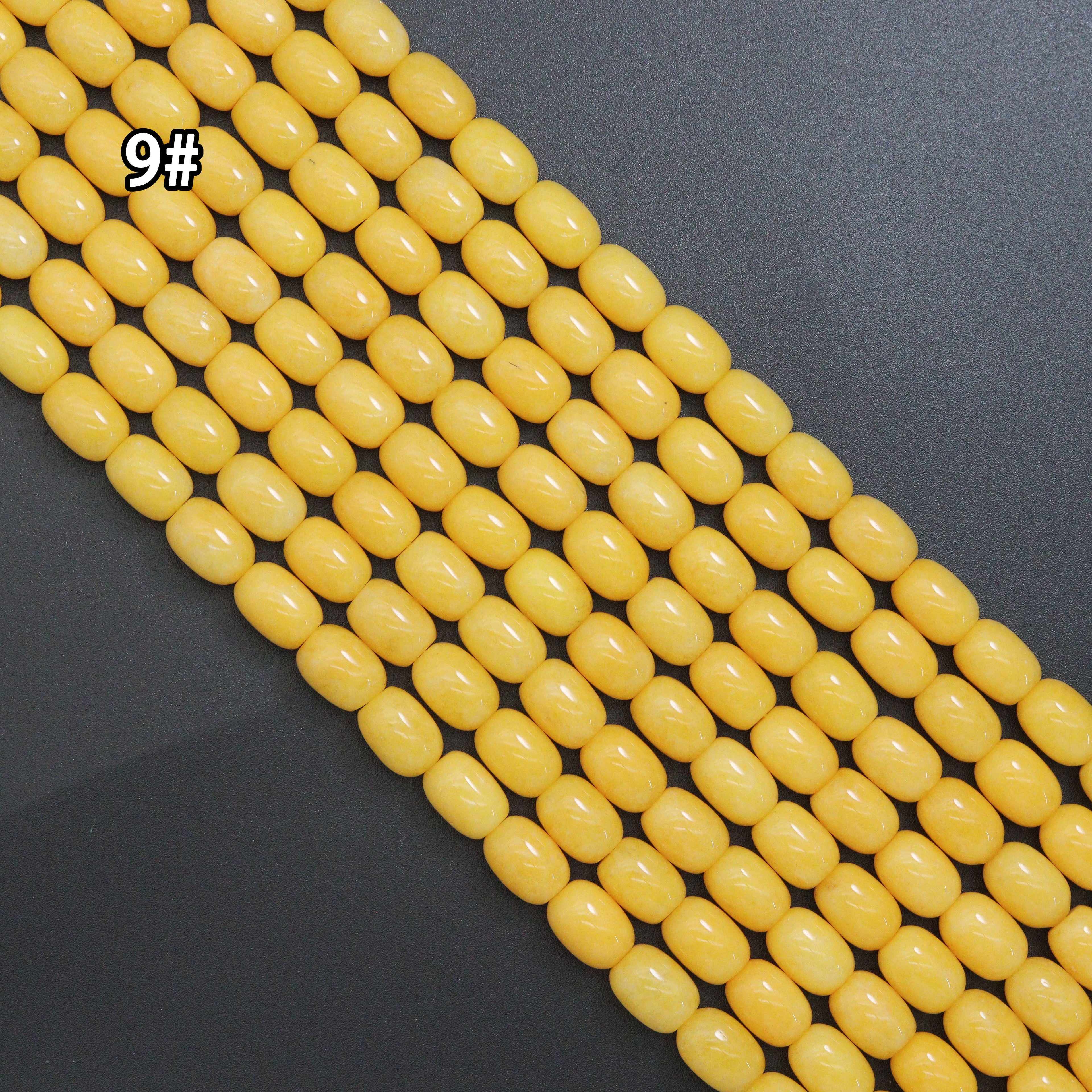 10x14mm Barrel Shape Jade Beads, Sku#U2259