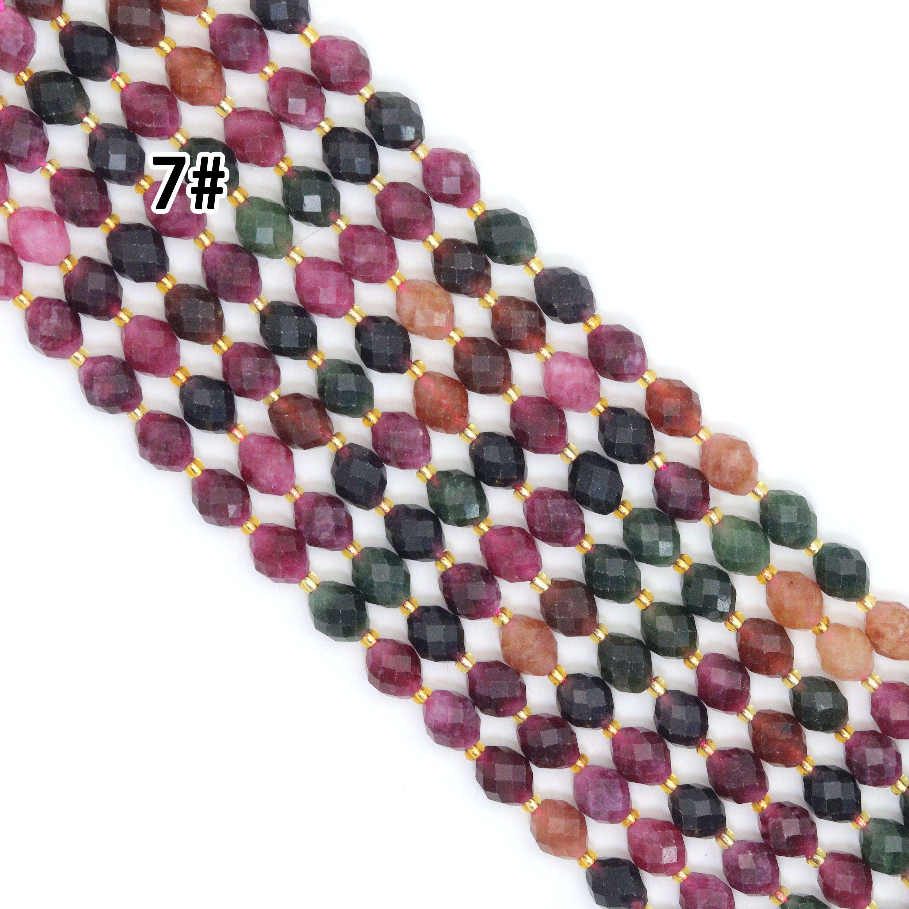 8x10mm Jade Faceted Rice Beads, Sku#U2308-2