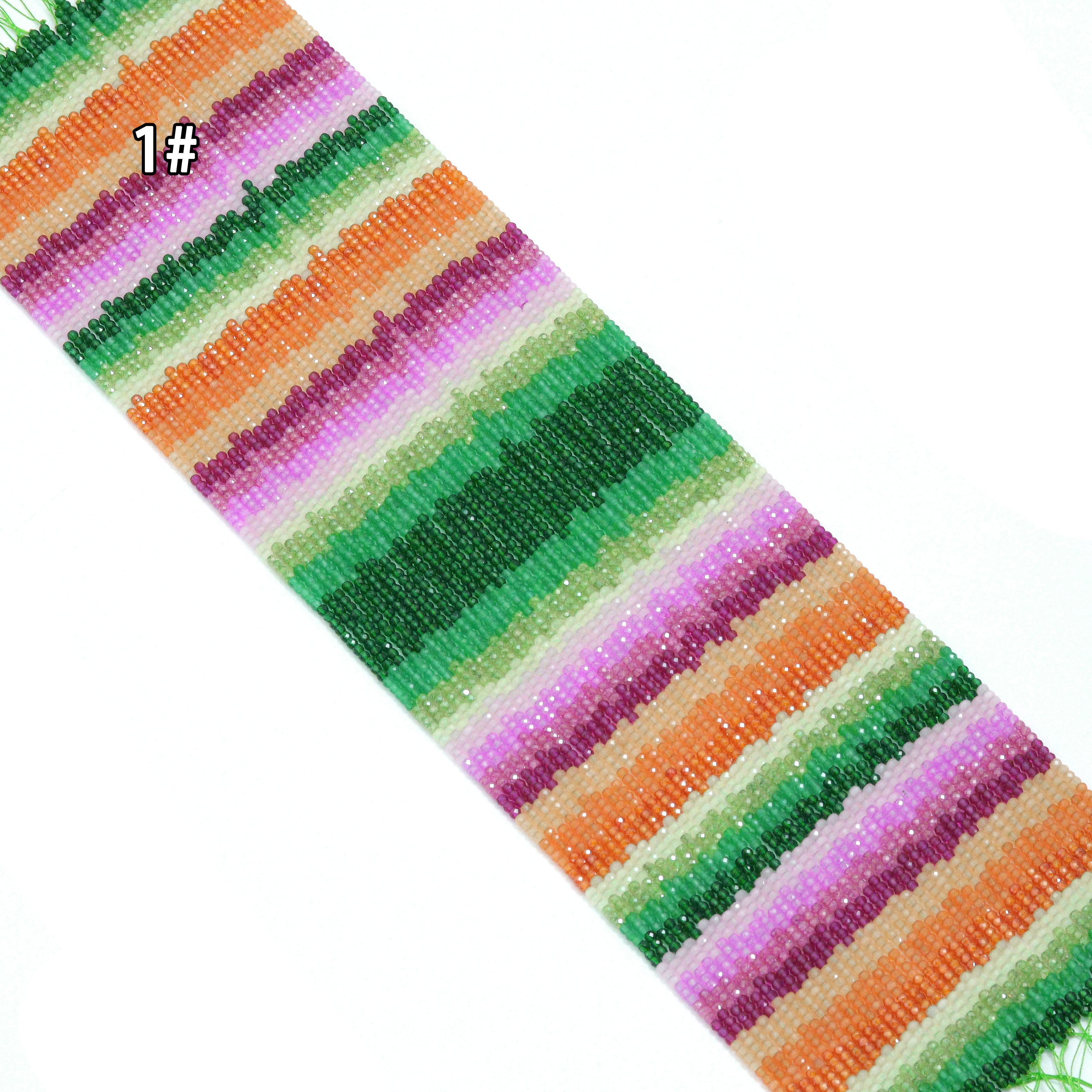 2x3mm Rainbow CZ/Crystal/Cat;s Eye Rondelle Faceted Beads, Sku#U2327