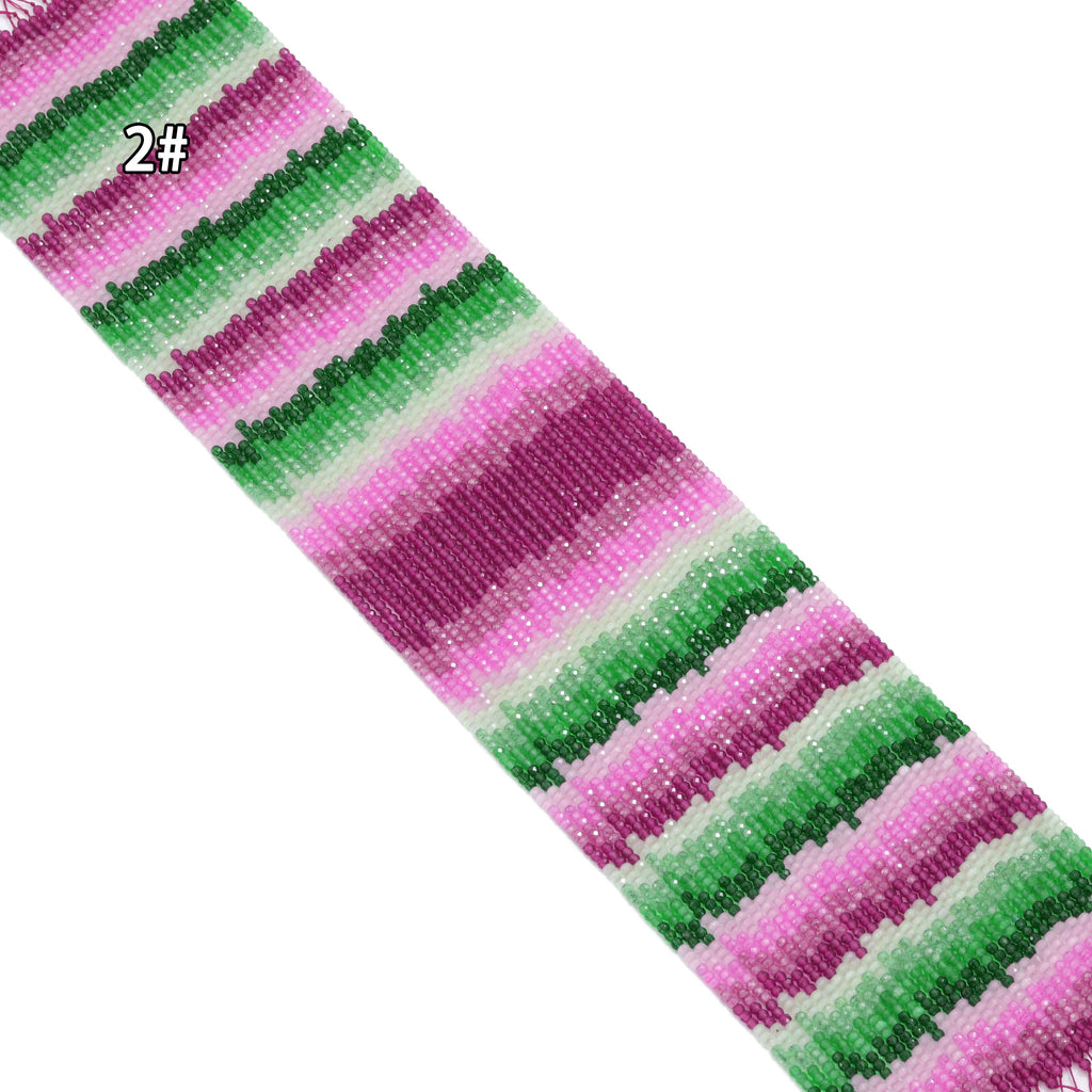 2x3mm Rainbow CZ/Crystal/Cat;s Eye Rondelle Faceted Beads, Sku#U2327