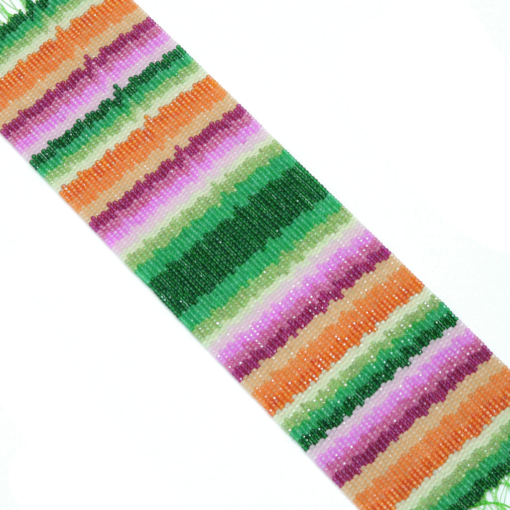 2x3mm Rainbow CZ/Crystal/Cat;s Eye Rondelle Faceted Beads, Sku#U2327