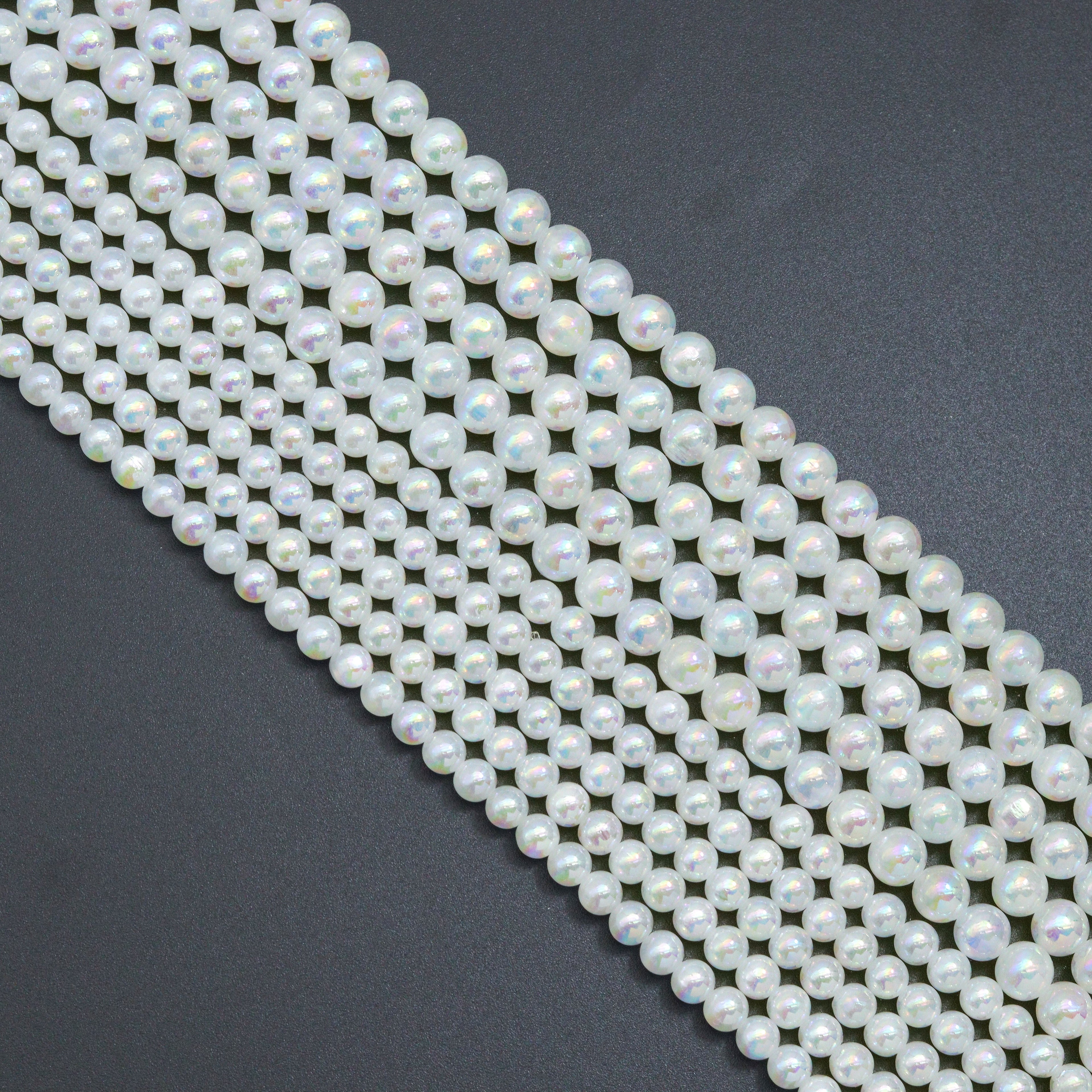 New AB Mystic Selanite beads, 6mm/8mm/10mm Selanite beads, Sku#U2329