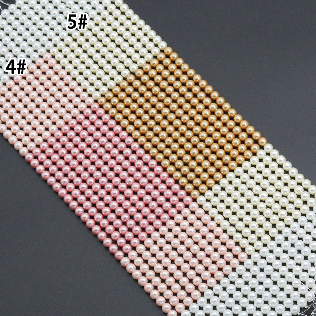 Mixed Color Swarovski Pearl Round Smooth Beads, Sku#U2341
