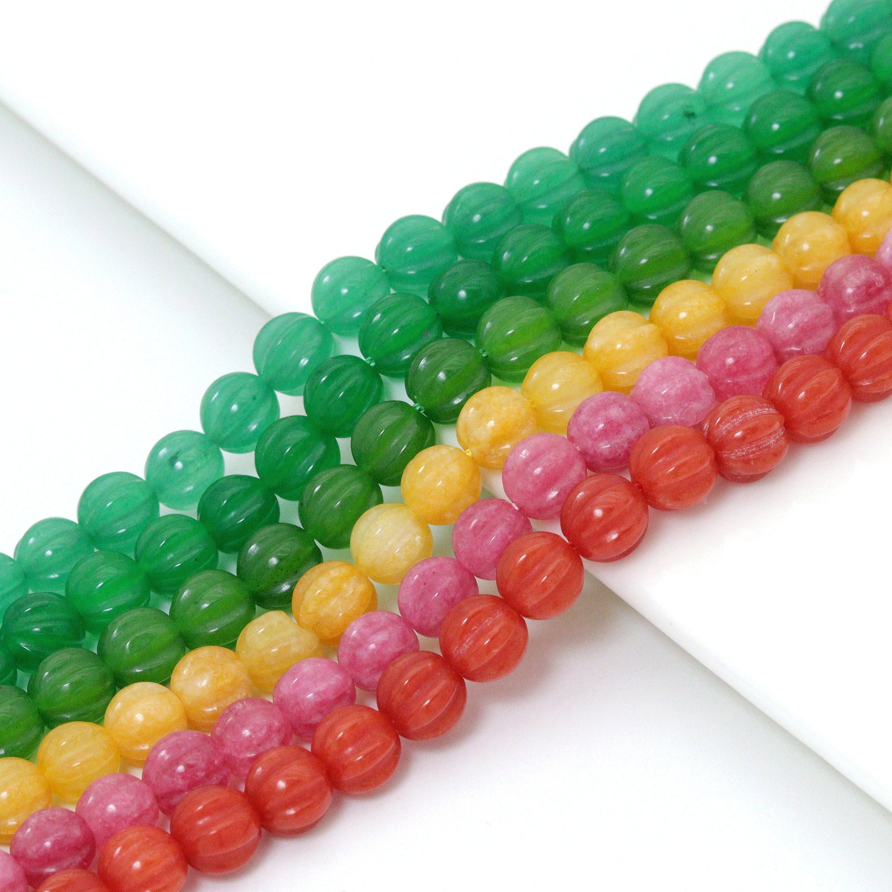 Pumpkin Shape Gemstone beads, Pumpkin Beads, 15.5inch full strands, sku#U2346