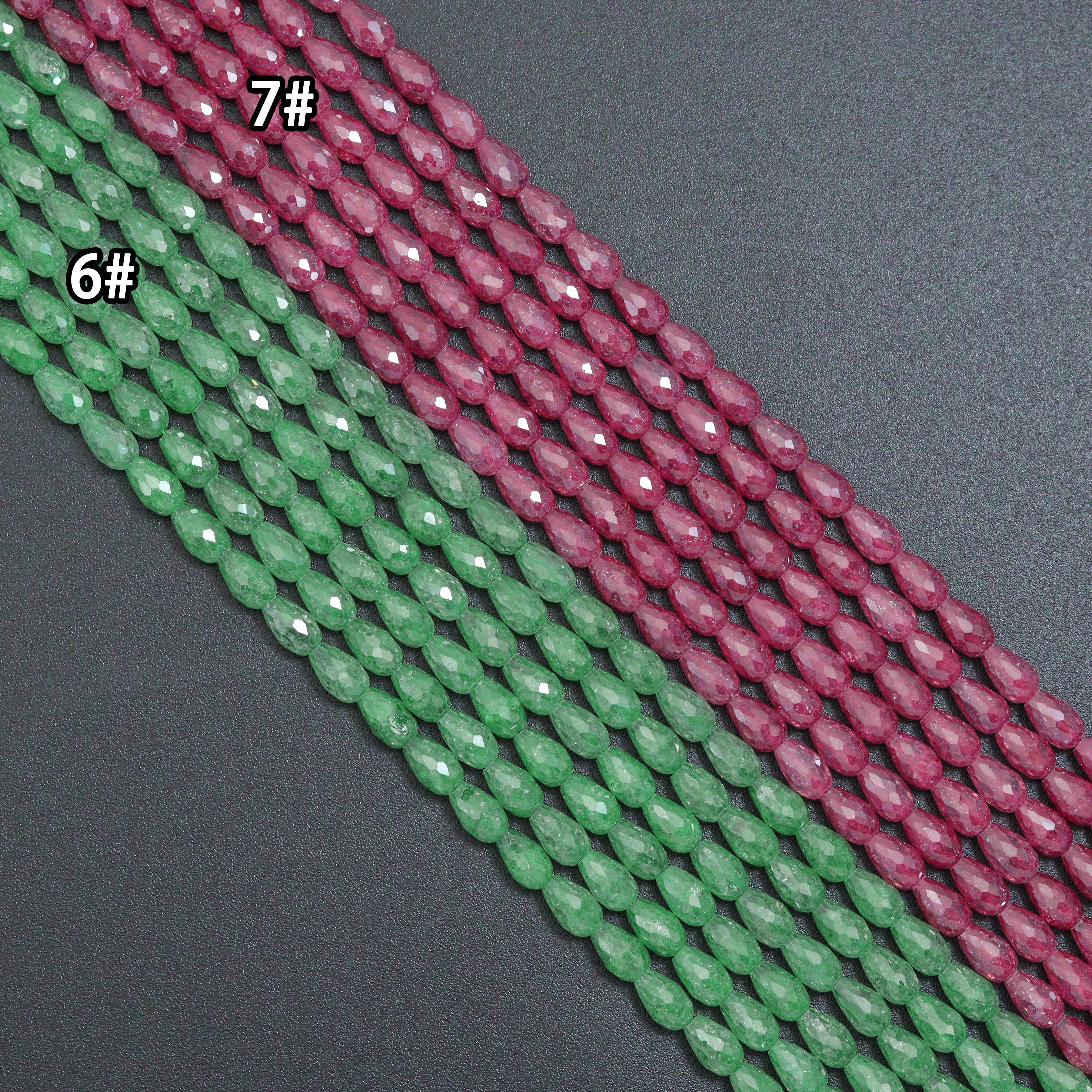 13 Colors Teardrop Shape Cubic Zirconia Beads, 4X6mm Rice Shape CZ beads, sku#U2364