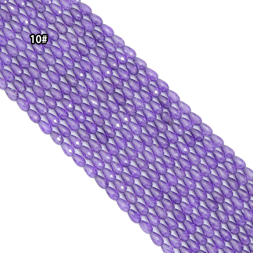 13 Colors Teardrop Shape Cubic Zirconia Beads, 4X6mm Rice Shape CZ beads, sku#U2364