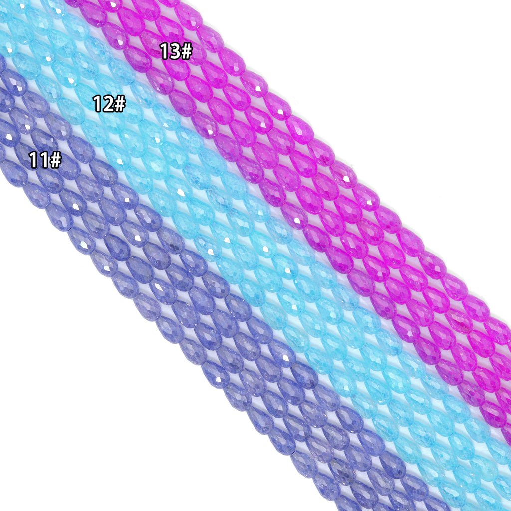 13 Colors Teardrop Shape Cubic Zirconia Beads, 4X6mm Rice Shape CZ beads, sku#U2364