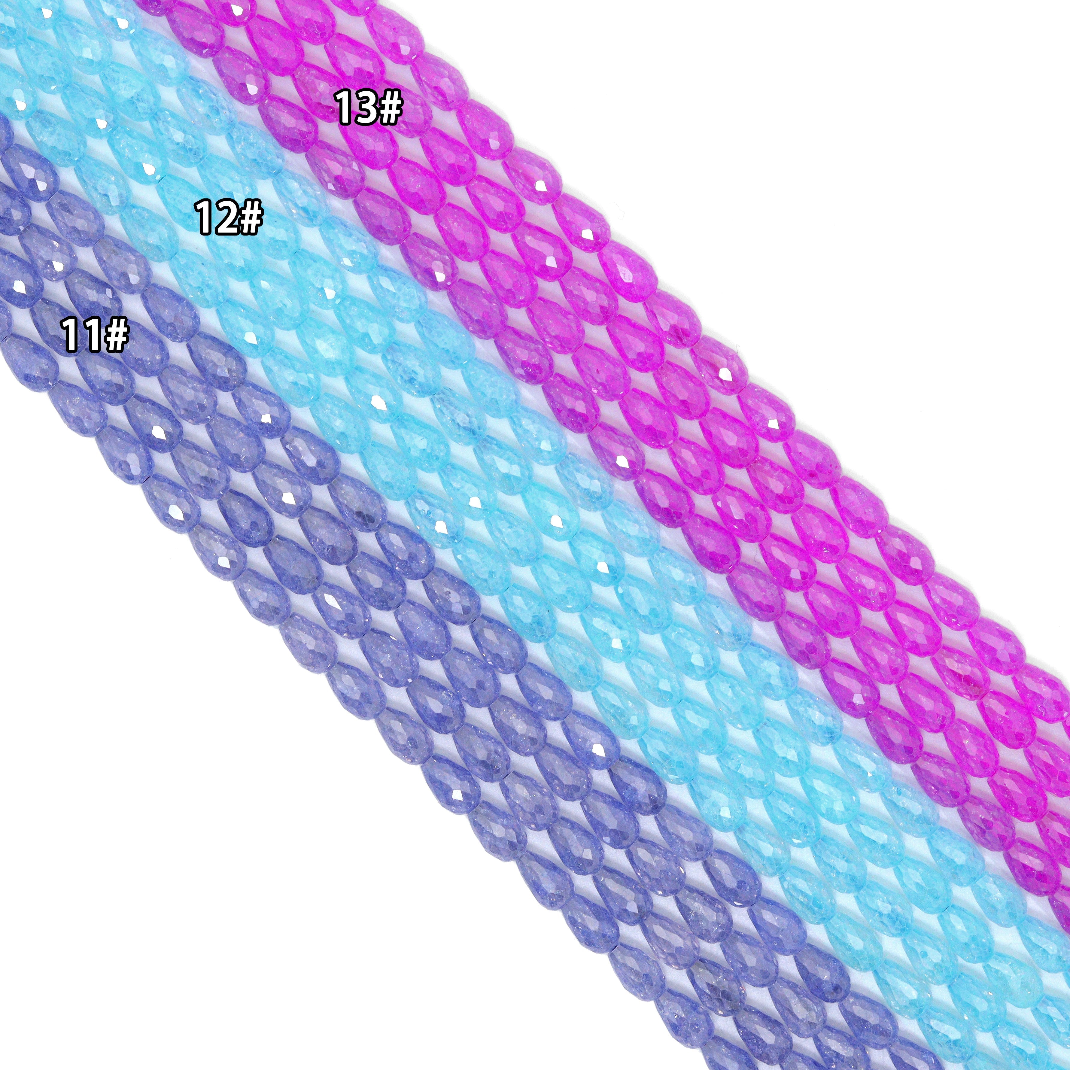 13 Colors Teardrop Shape Cubic Zirconia Beads, 4X6mm Rice Shape CZ beads, sku#U2364