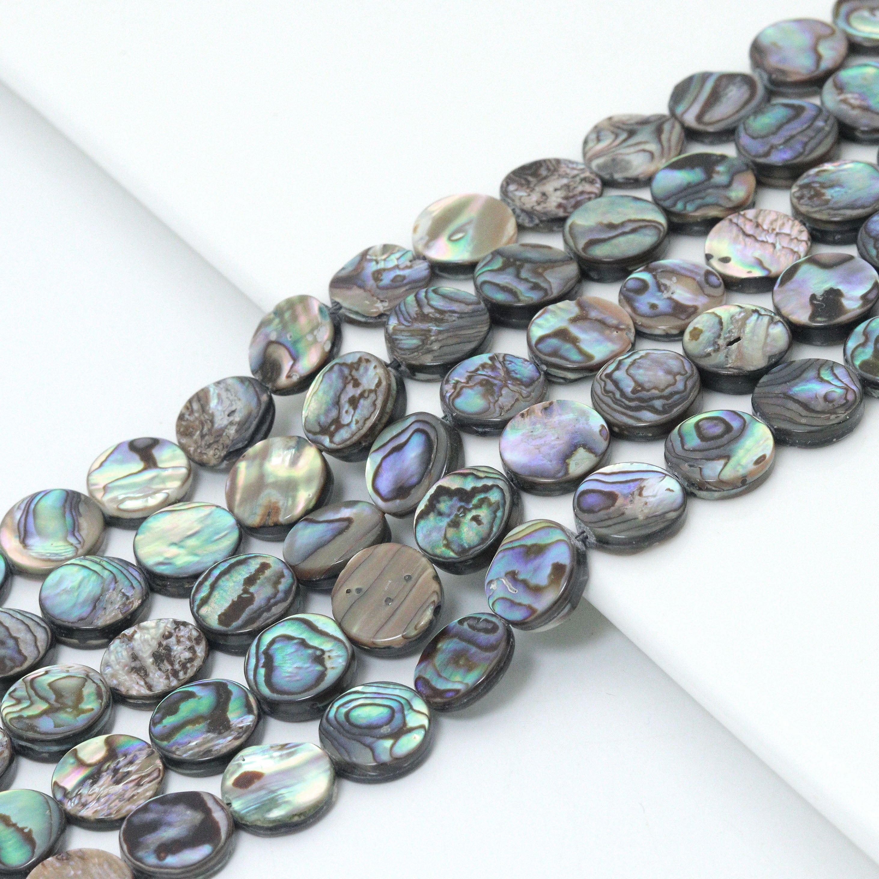 High Quality Natural Abalone Coin Shape Shell beads, Wholesale Gemstone Beads, Coin Abalone Beads, 16inch strand, U2409