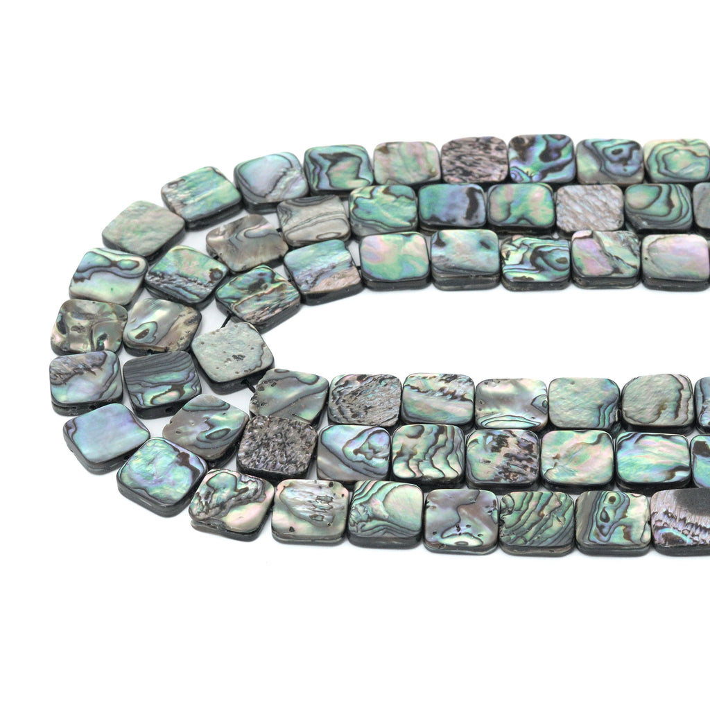 High Quality Natural Abalone Square Shape Shell beads, Wholesale Gemstone Beads, 16inch strand, U2410