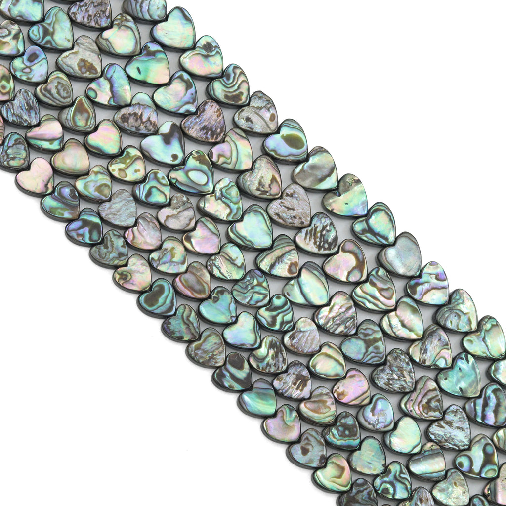 High Quality Natural Abalone Heart Shell beads, Wholesale Gemstone Beads, Heart Abalone Beads, 16inch strand,Sku#U2411