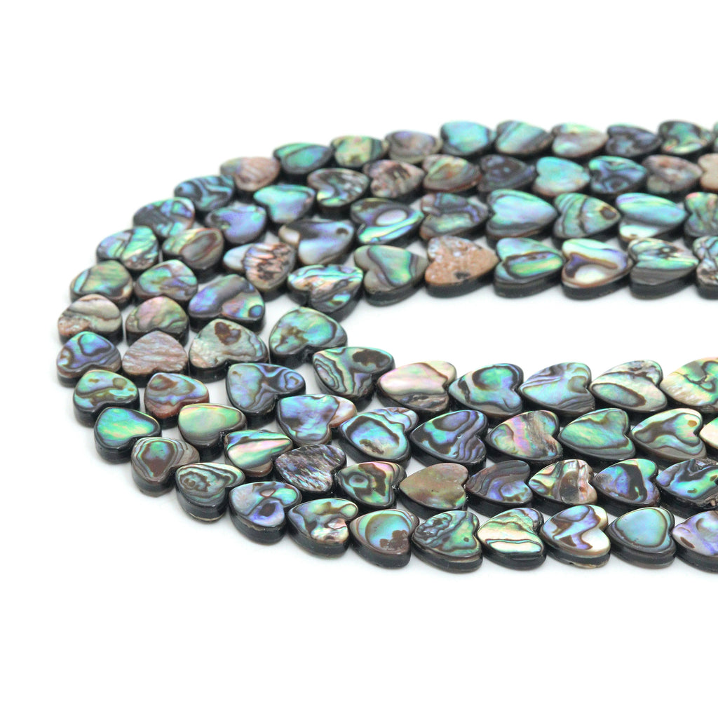 High Quality Natural Abalone Heart Shell beads, Wholesale Gemstone Beads, Heart Abalone Beads, 16inch strand,Sku#U2411