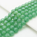 Mystic Plated Natural Faceted Green Aventurine beads, 6mm/8mm/10mm, SKU#U304