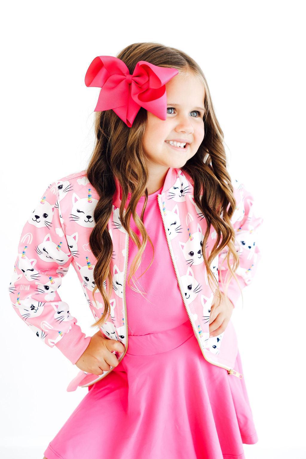 Veste en satin Chaton Licorne