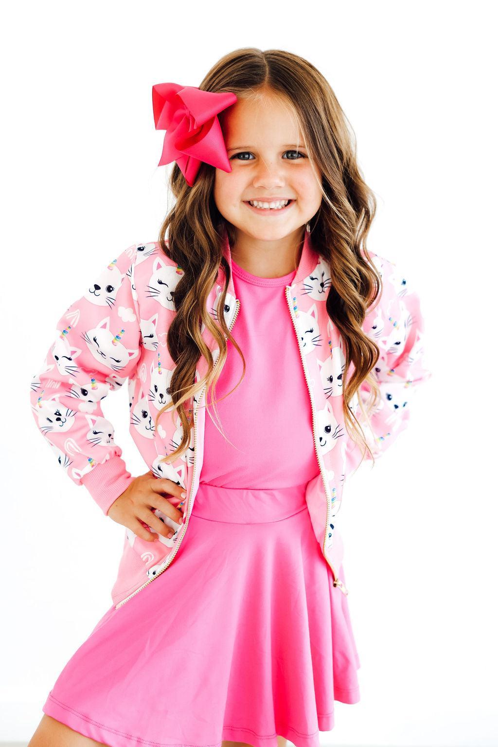 Veste en satin Chaton Licorne