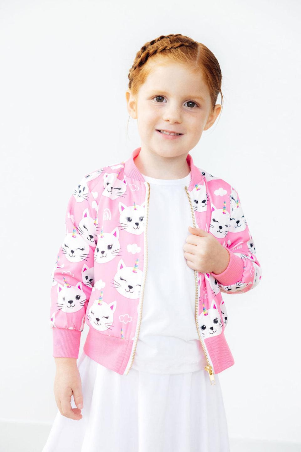 Veste en satin Chaton Licorne