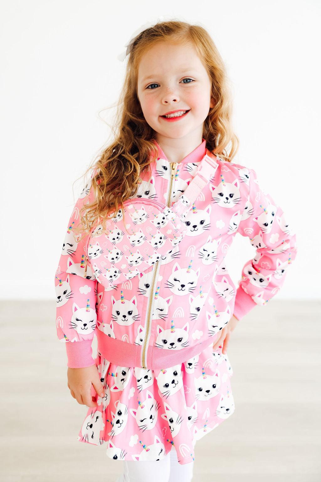 Veste en satin Chaton Licorne