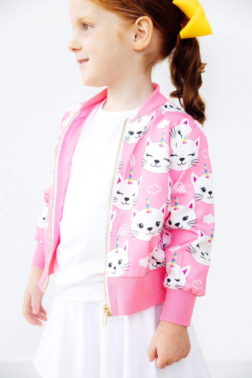 Veste en satin Chaton Licorne
