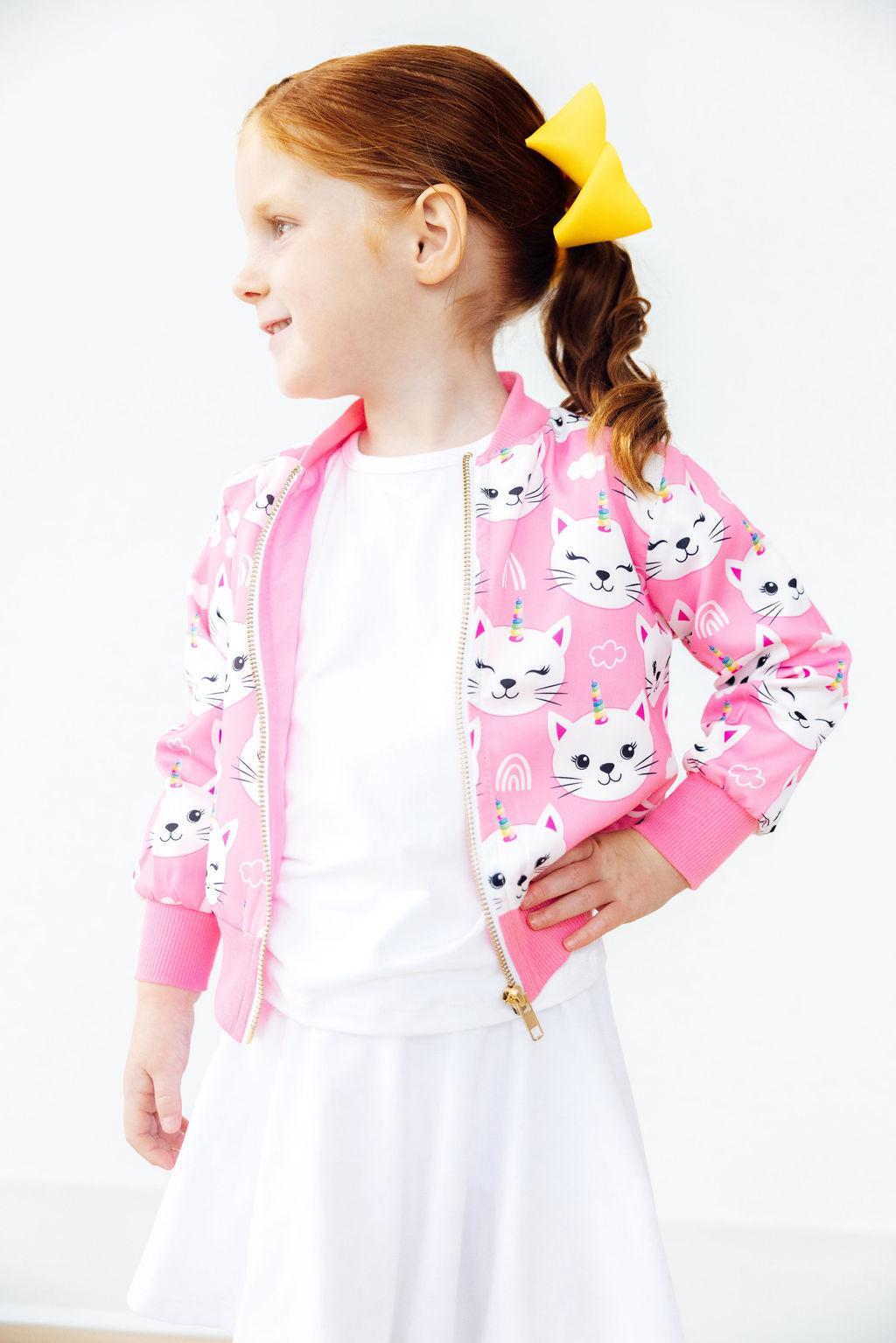 Veste en satin Chaton Licorne