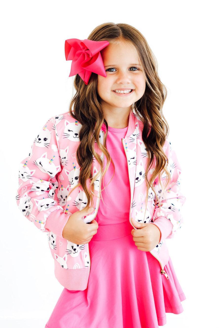 Veste en satin Chaton Licorne